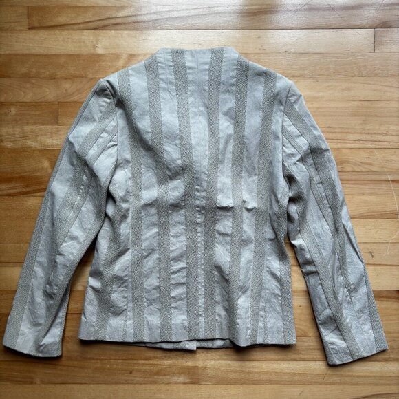 Issey Miyake FÊTE Women's Striped Blazer – Size 2 - Picture 11 of 11